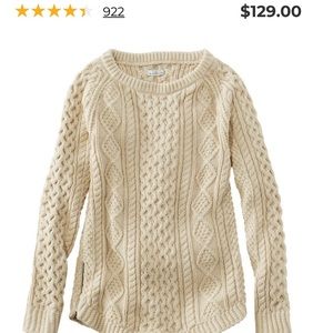 Womens ll bean fisherman sweater tunic